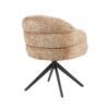 STF-9893_6 Draaibare eetkamerstoel Bella Cinnamon Poot Zwart - Image 7