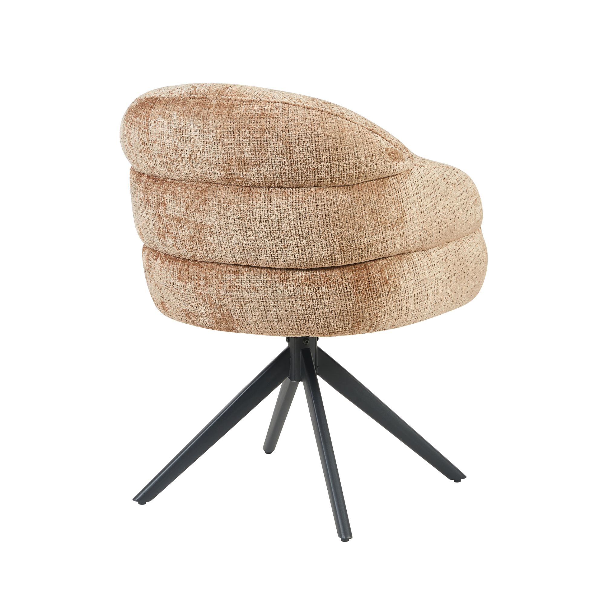 Draaibare eetkamerstoel Bella Cinnamon Poot Zwart - Image 7
