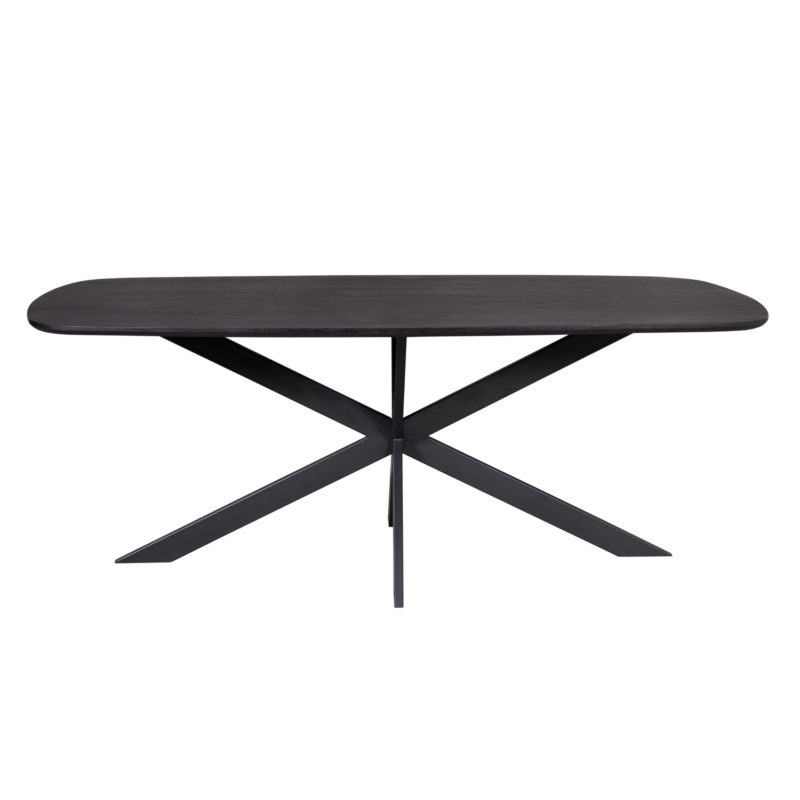 Deens ovale eettafel Elegance Zwart Mangohout 200 cm - Image 2