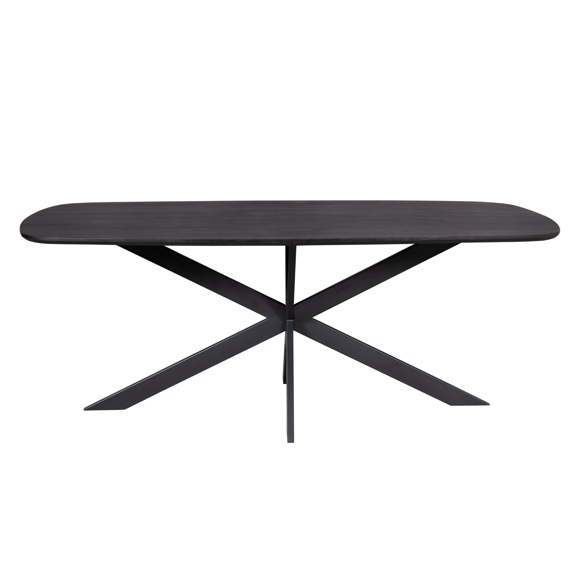 Deens ovale eettafel Elegance Zwart Mangohout 200 cm - Image 2