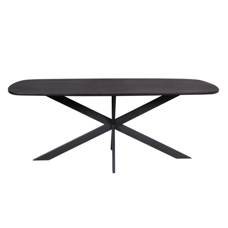 Deens ovale eettafel Elegance Zwart Mangohout 240 cm - Image 2