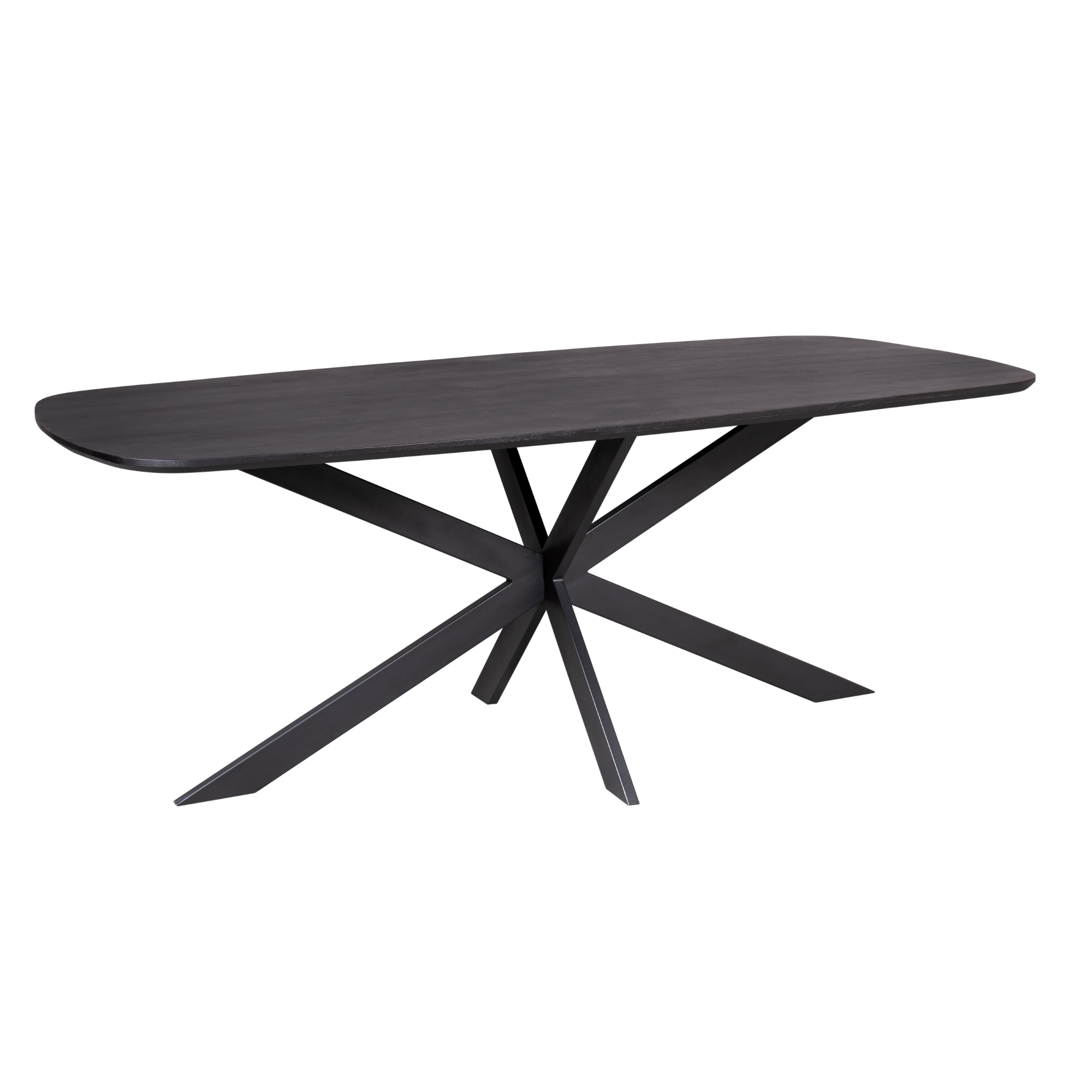 Deens ovale eettafel Elegance Zwart Mangohout 240 cm - Image 1