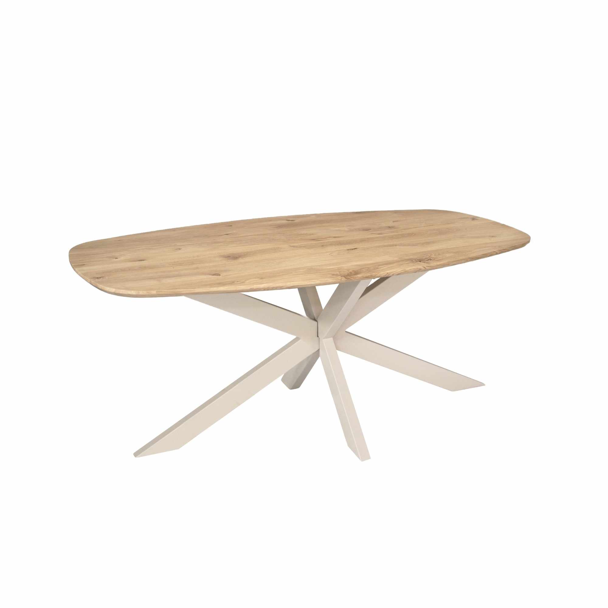 Deens ovale eettafel Ferris Naturel Poot Zand Eikenhout 180 cm - Image 3
