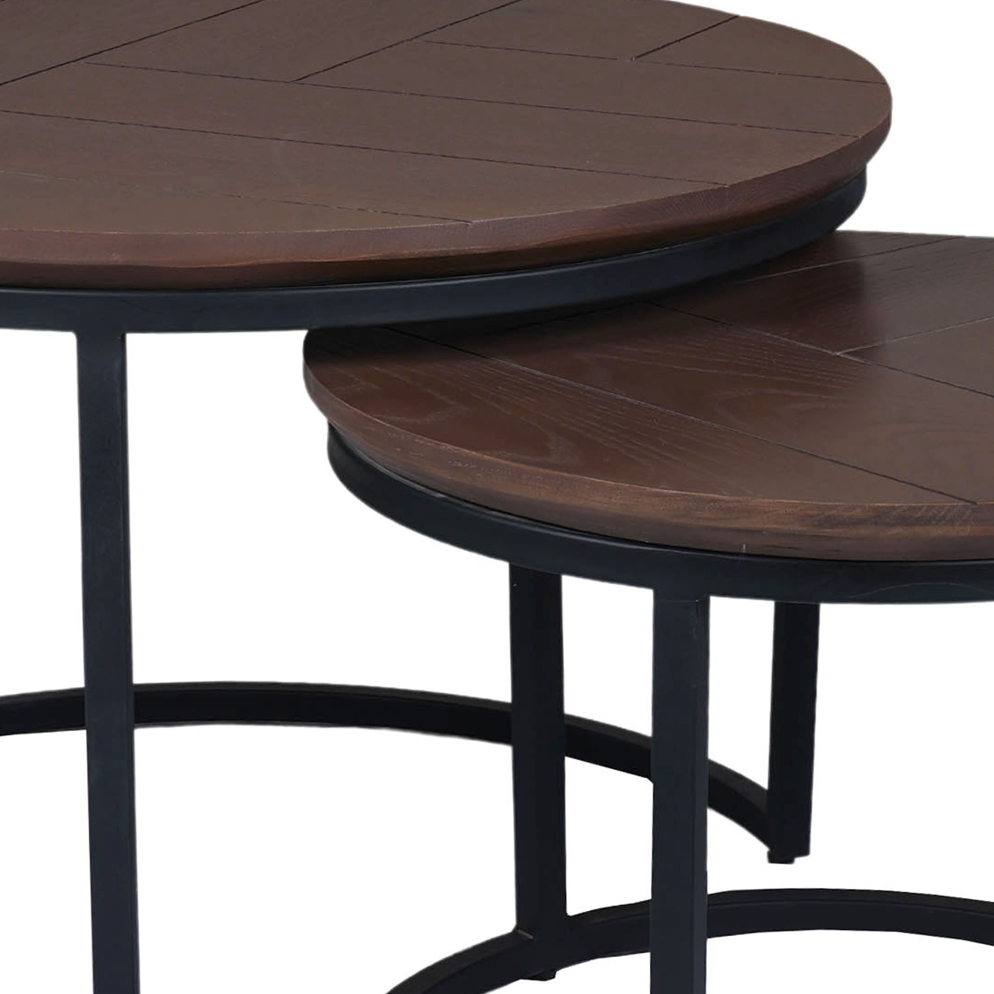 Salontafel set Otik Zwart Eikenhout 70 cm - Image 11