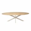 STF-2150_1 Ovale eettafel Ferris Naturel Poot Zand Eikenhout 240 cm - Image 2