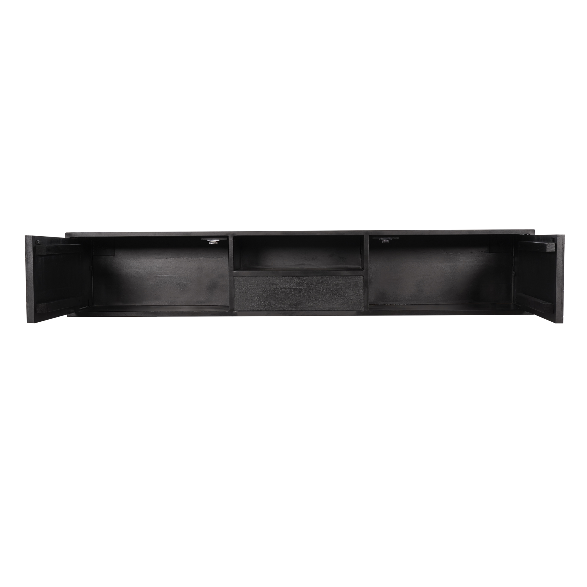 STF-8521_7 Zwevend tv meubel New York Zwart Mangohout 180 cm - Image 8
