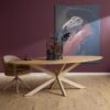 STF-2149_0 Ovale eettafel Ferris Naturel Poot Zand Eikenhout 210 cm - Image 1