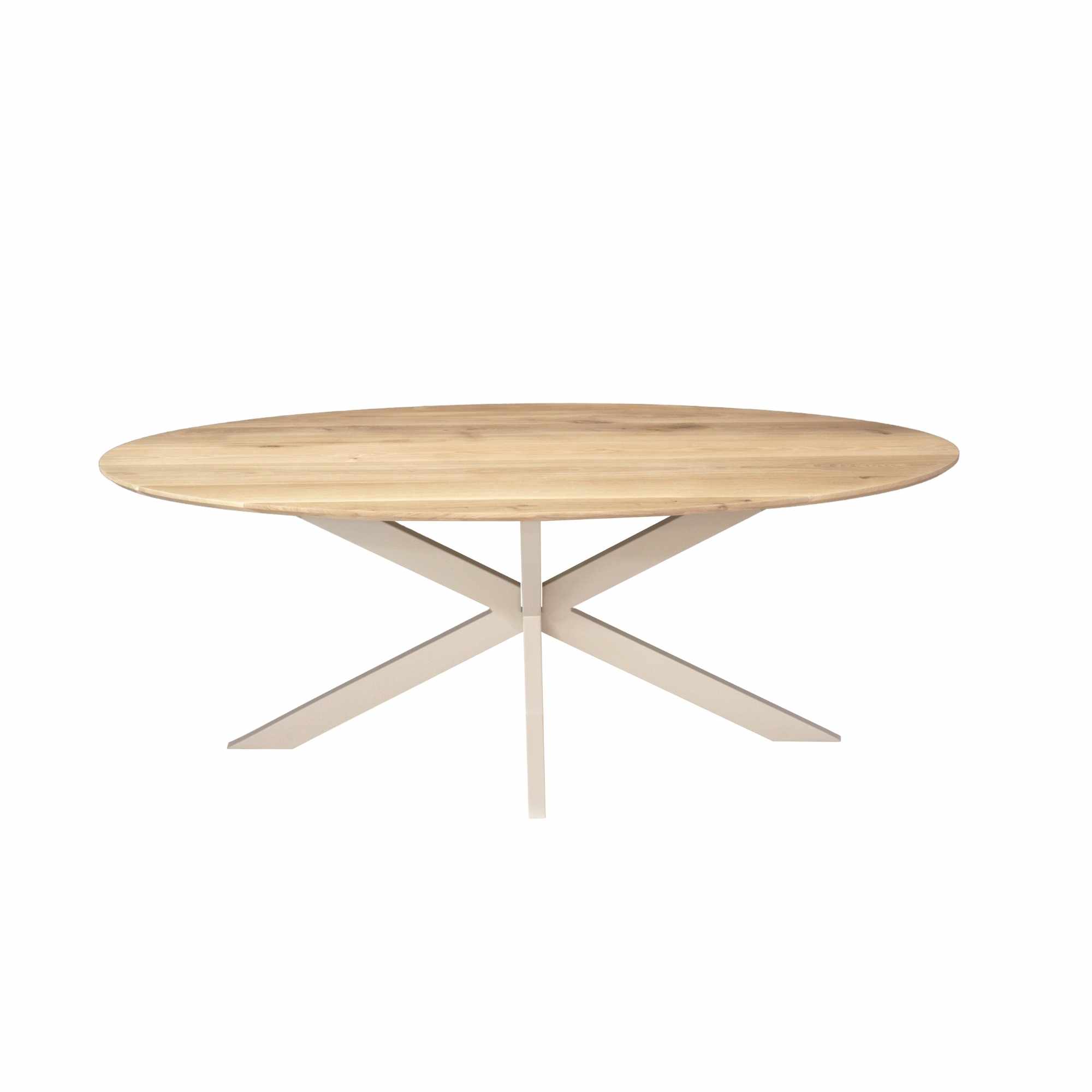 Ovale eettafel Ferris Naturel Poot Zand Eikenhout 210 cm - Image 2