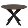 STF-6803_5 Ronde eettafel Madison Bruin Poot Zwart Mangohout 110 cm - Image 6