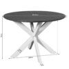 STF-6803_7 Ronde eettafel Madison Bruin Poot Zwart Mangohout 110 cm - Image 8