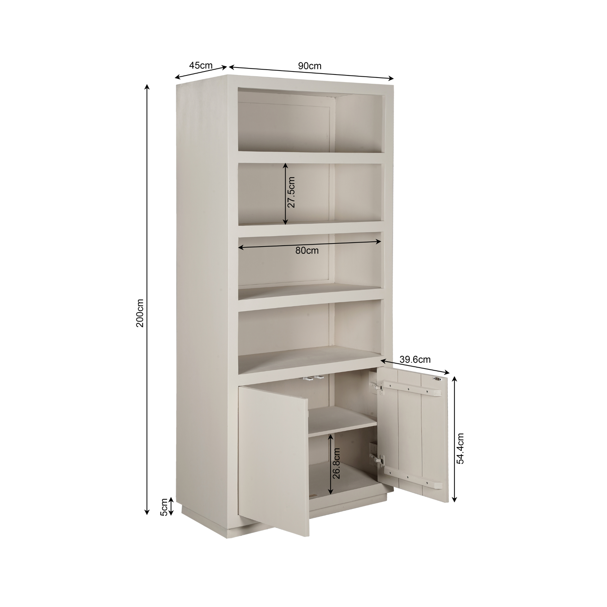 STF-3305_9 Boekenkast Brussel Zand Mangohout 90 cm - Image 10
