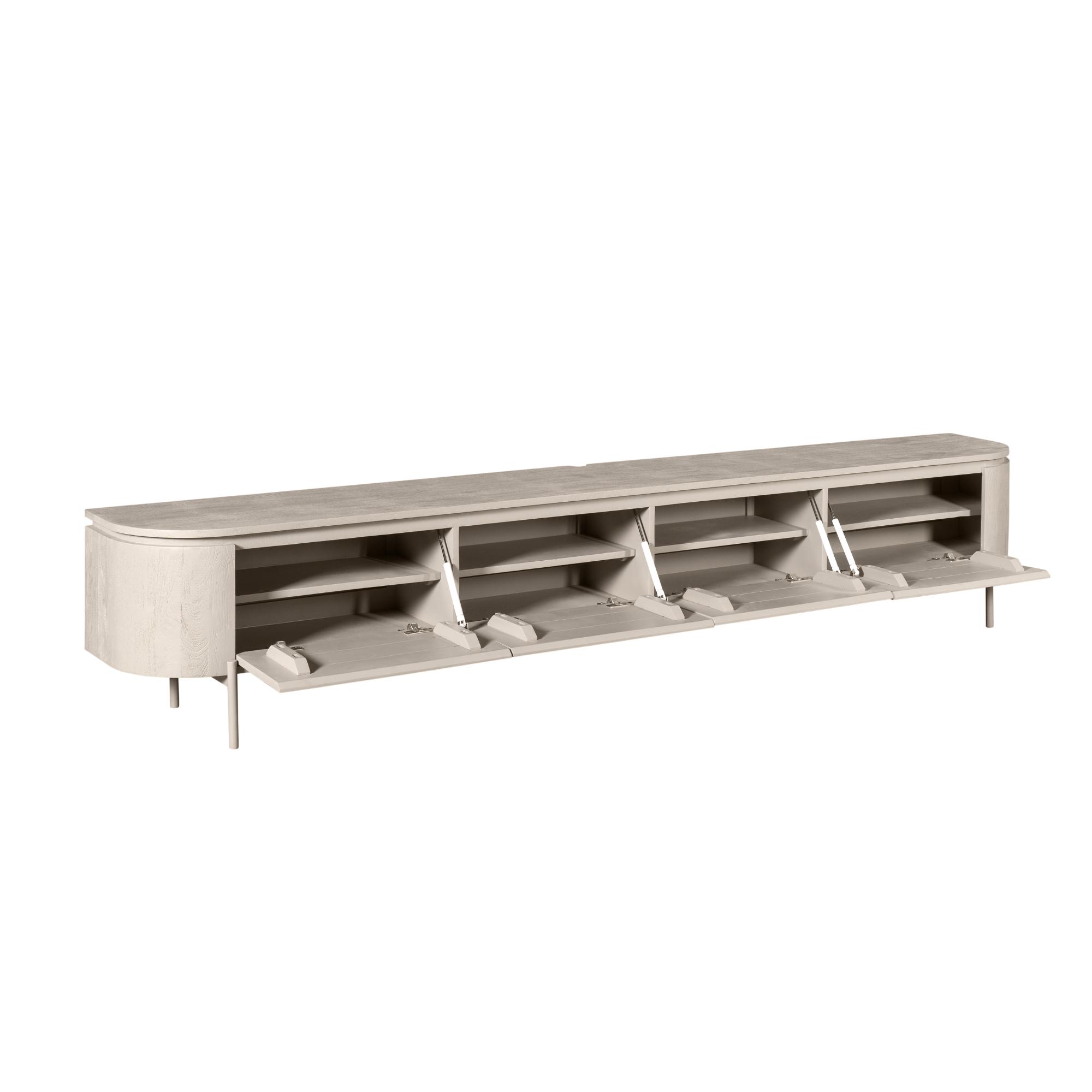 Tv meubel Excellent Taupe Mangohout 200 cm - Image 14