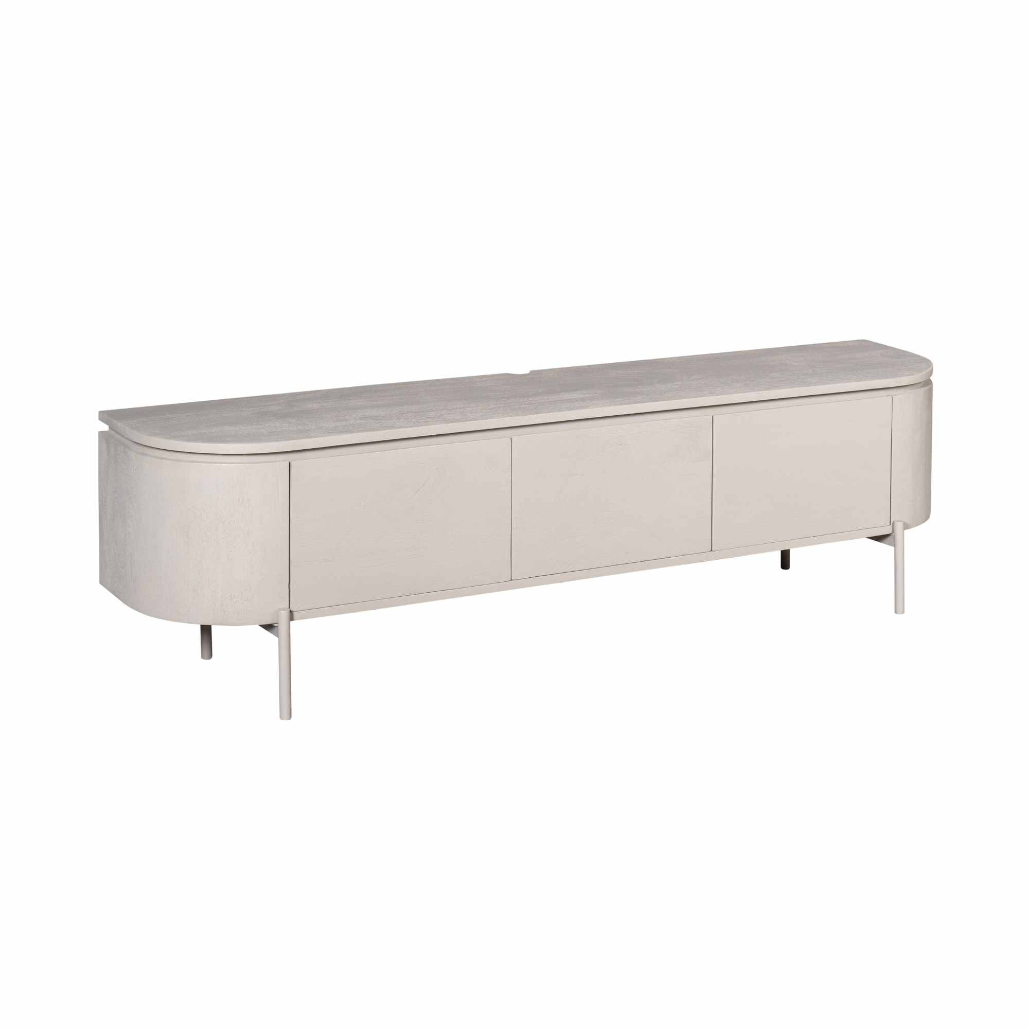 Tv meubel Excellent Taupe Mangohout 160 cm - Image 23