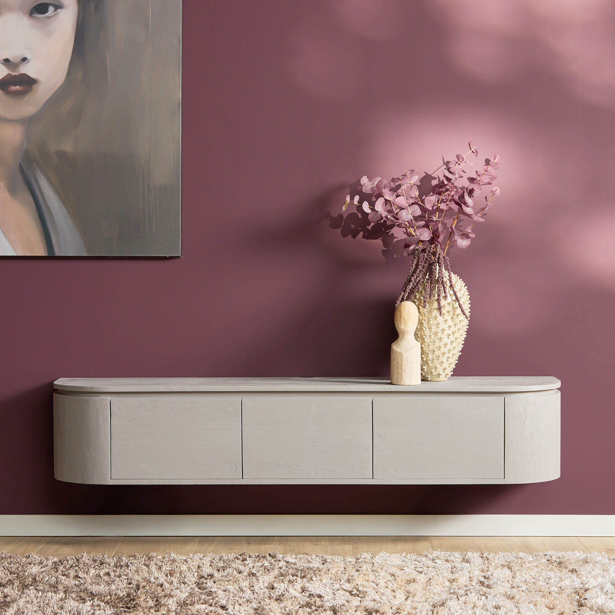 Tv meubel Excellent Taupe Mangohout 160 cm - Image 27