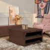 Vierkante salontafel Brussel Walnoot Mangohout 80 cm - Image 1