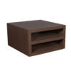 STF-5608_1 Vierkante salontafel Brussel Walnoot Mangohout 80 cm - Image 2