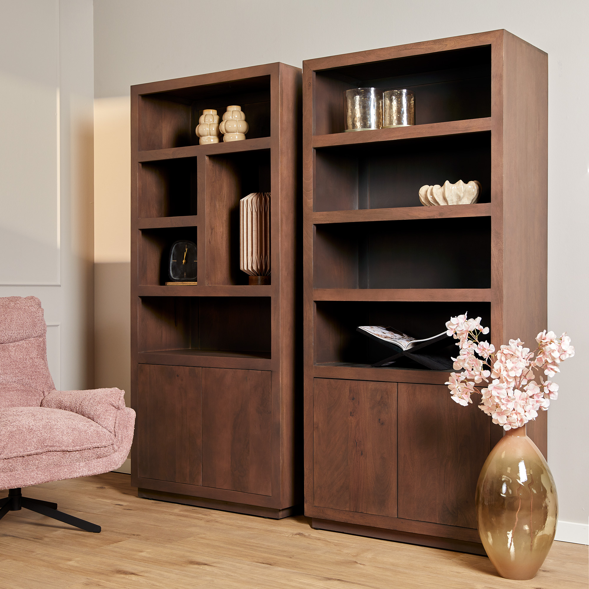 Vierkante salontafel Brussel Walnoot Mangohout 80 cm - Image 12