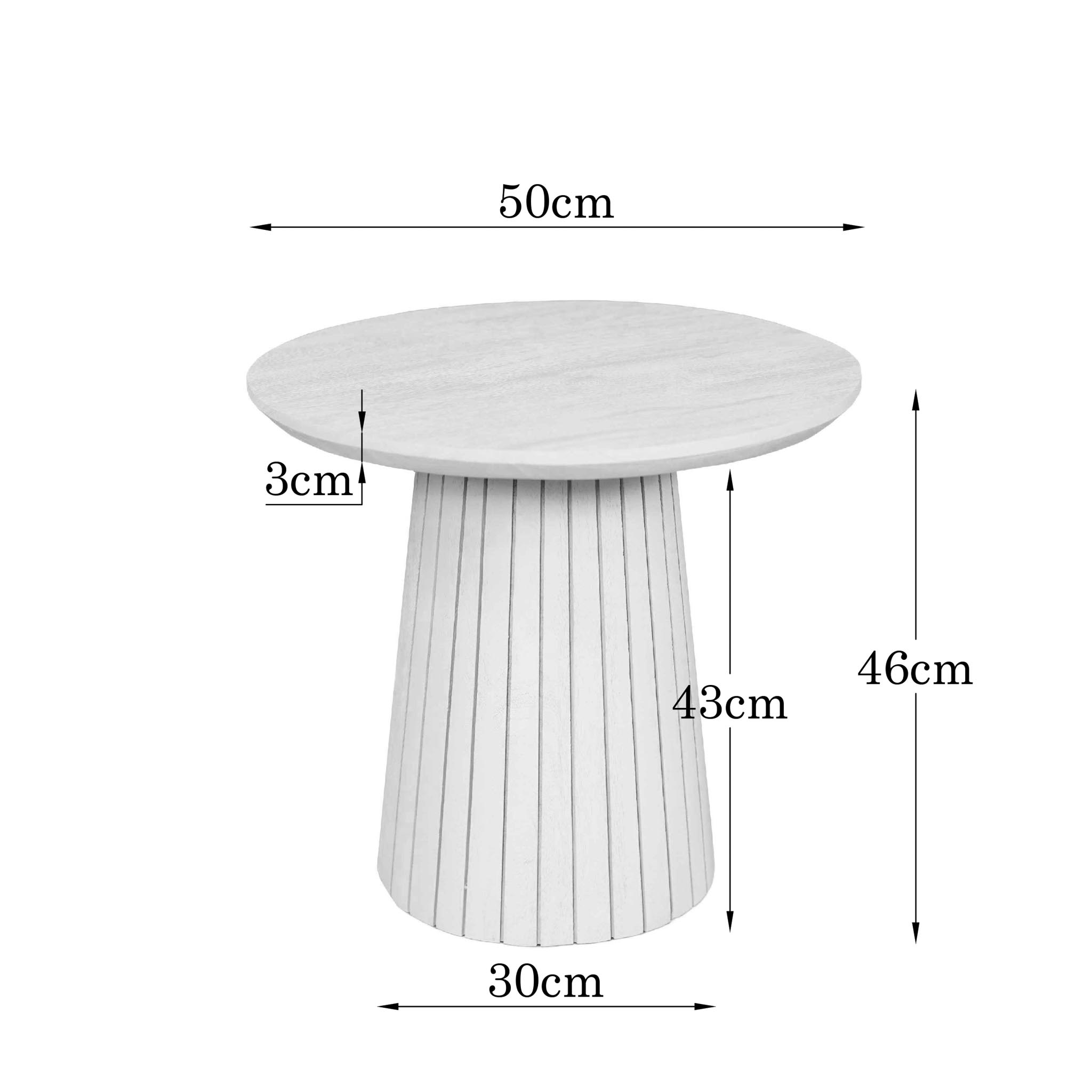 Salontafel Solana Zand Mangohout 50 cm - Image 3