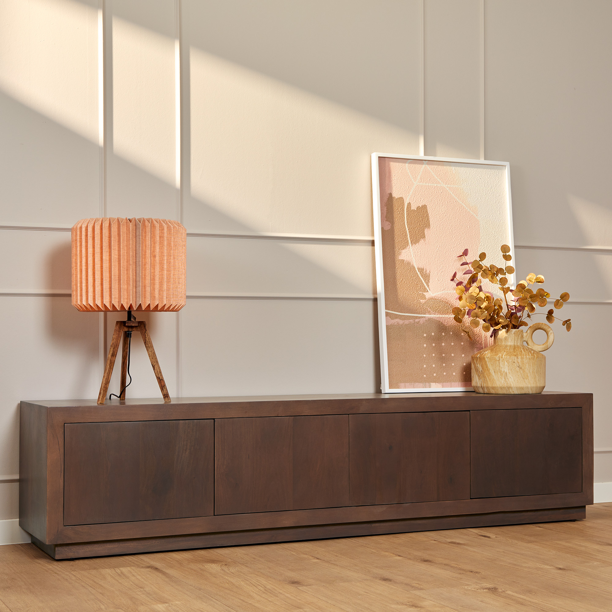 Vierkante salontafel Brussel Walnoot Mangohout 80 cm - Image 19