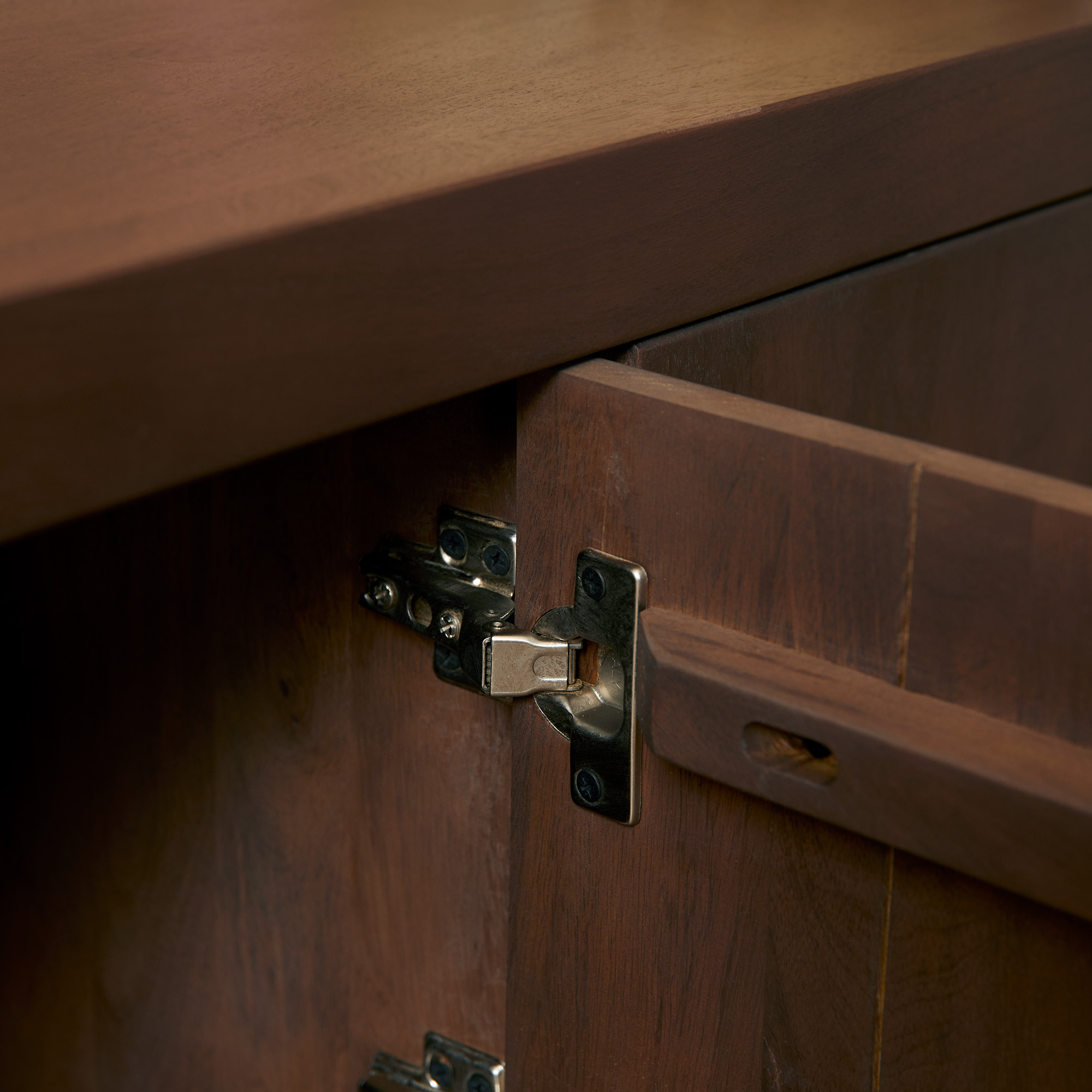 Vierkante salontafel Brussel Walnoot Mangohout 80 cm - Image 20