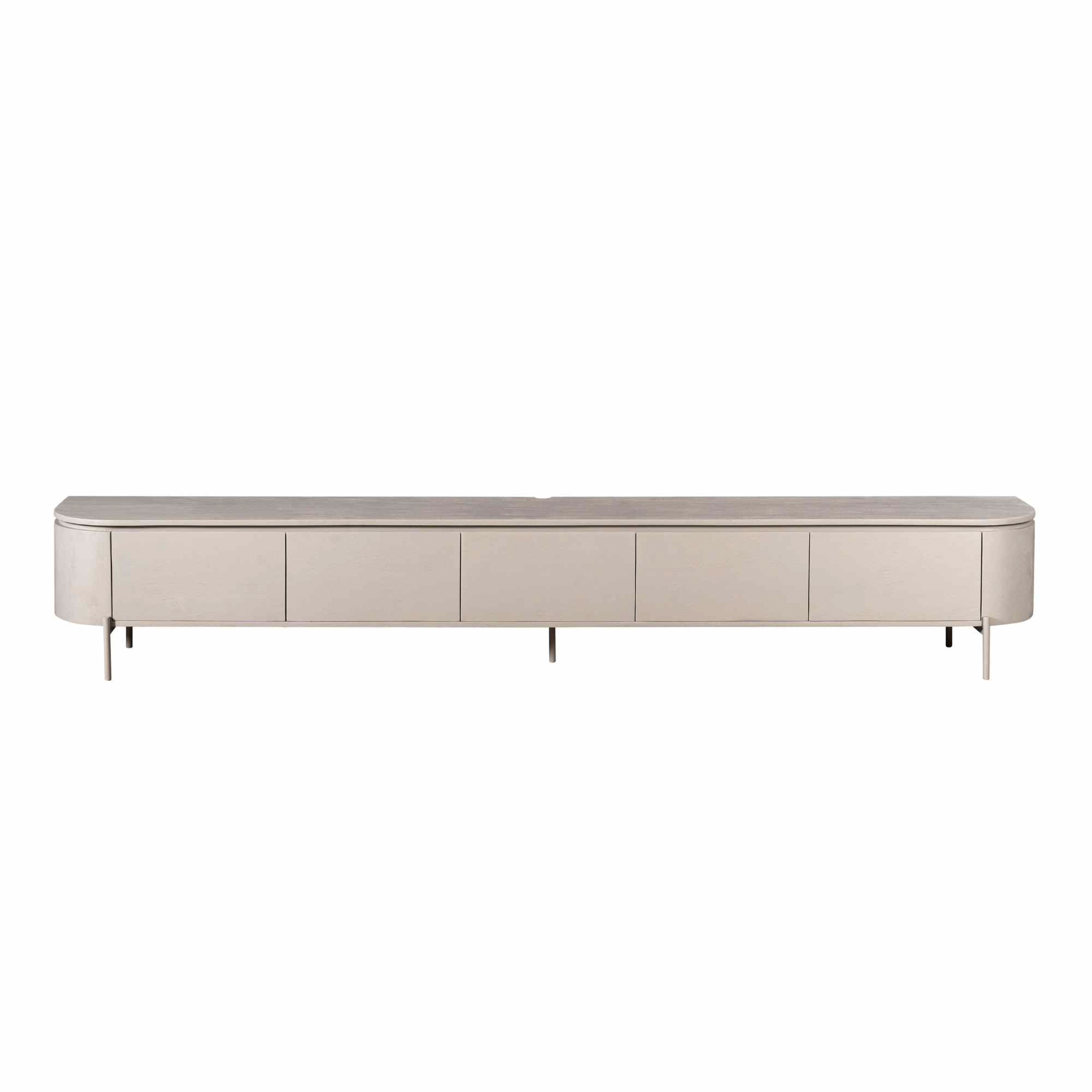 STF-1725_6 Tv meubel Excellent Taupe Mangohout 280 cm - Image 7