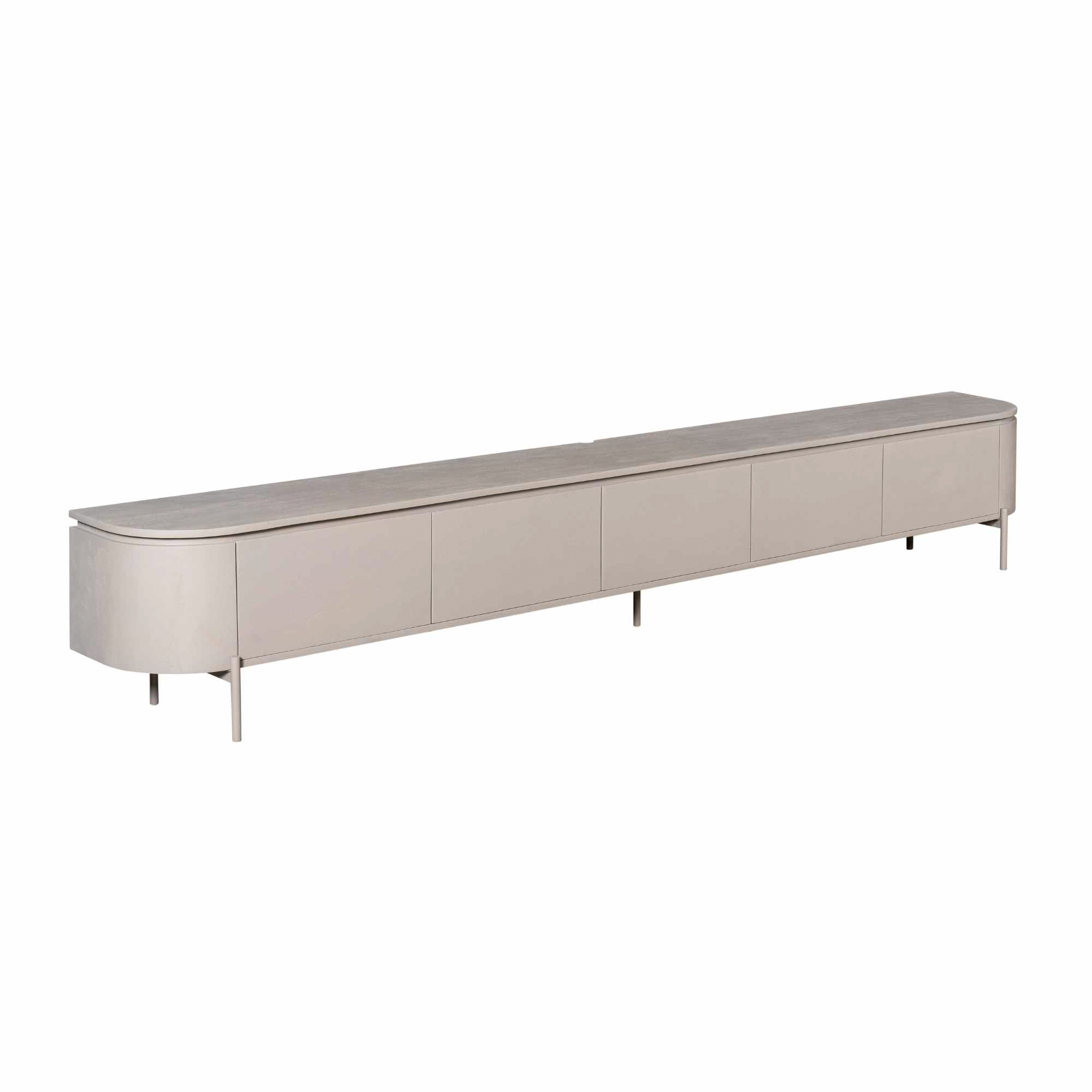 STF-1725_7 Tv meubel Excellent Taupe Mangohout 280 cm - Image 8