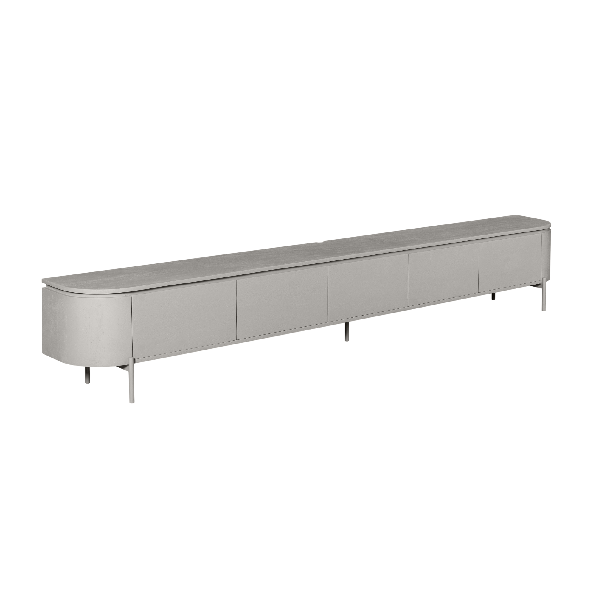STF-1725_12 Tv meubel Excellent Taupe Mangohout 280 cm - Image 13