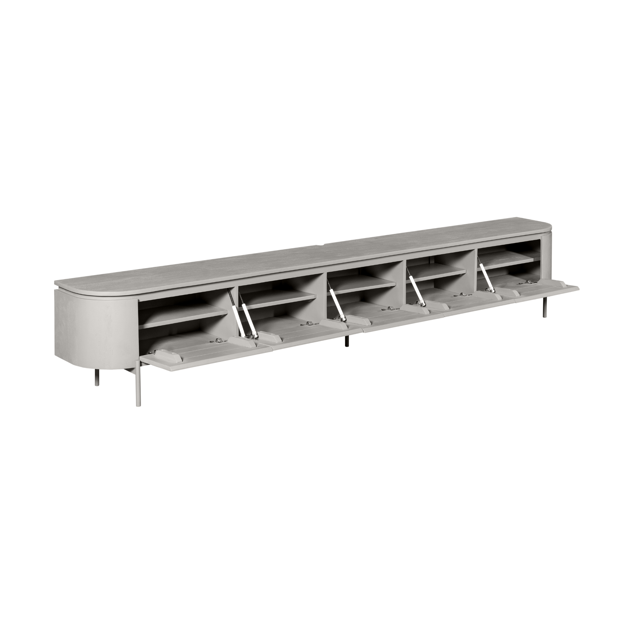STF-1725_13 Tv meubel Excellent Taupe Mangohout 280 cm - Image 14