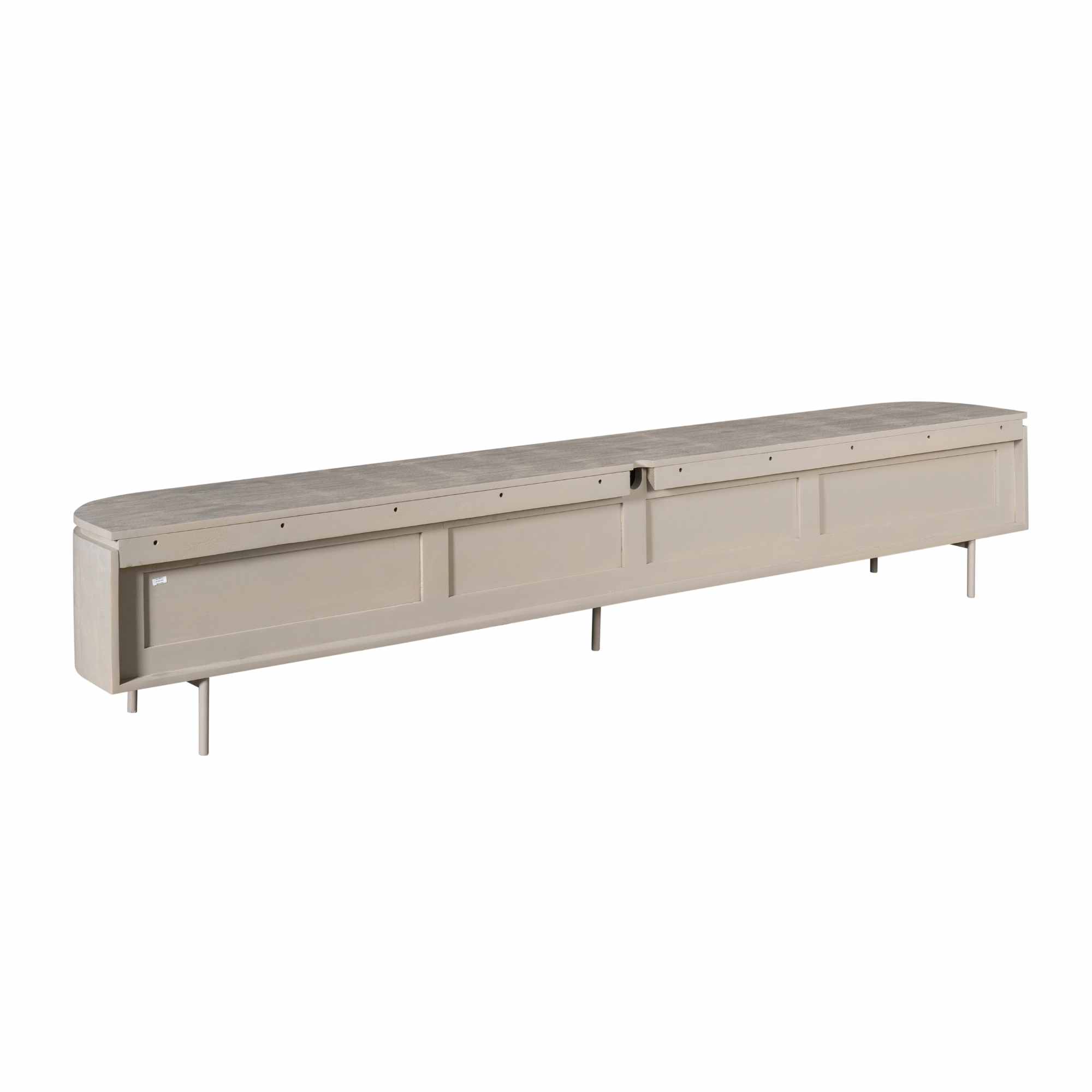 STF-1725_17 Tv meubel Excellent Taupe Mangohout 280 cm - Image 18