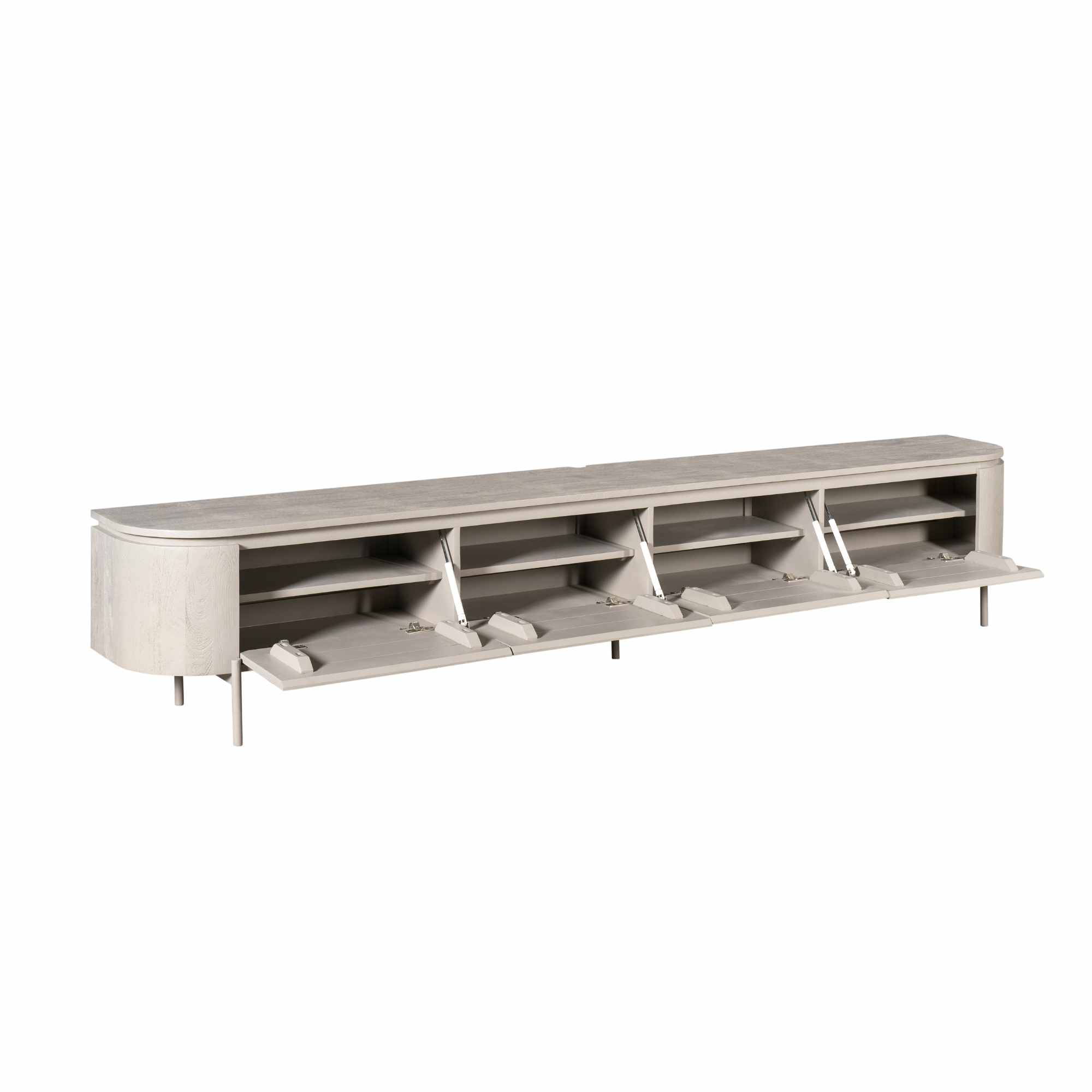 STF-1725_18 Tv meubel Excellent Taupe Mangohout 280 cm - Image 19