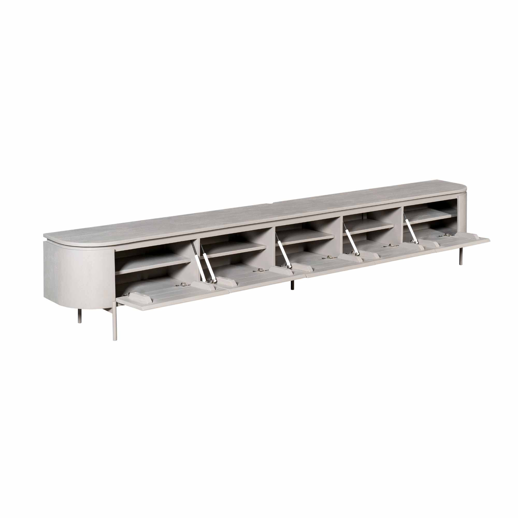 STF-1725_19 Tv meubel Excellent Taupe Mangohout 280 cm - Image 20