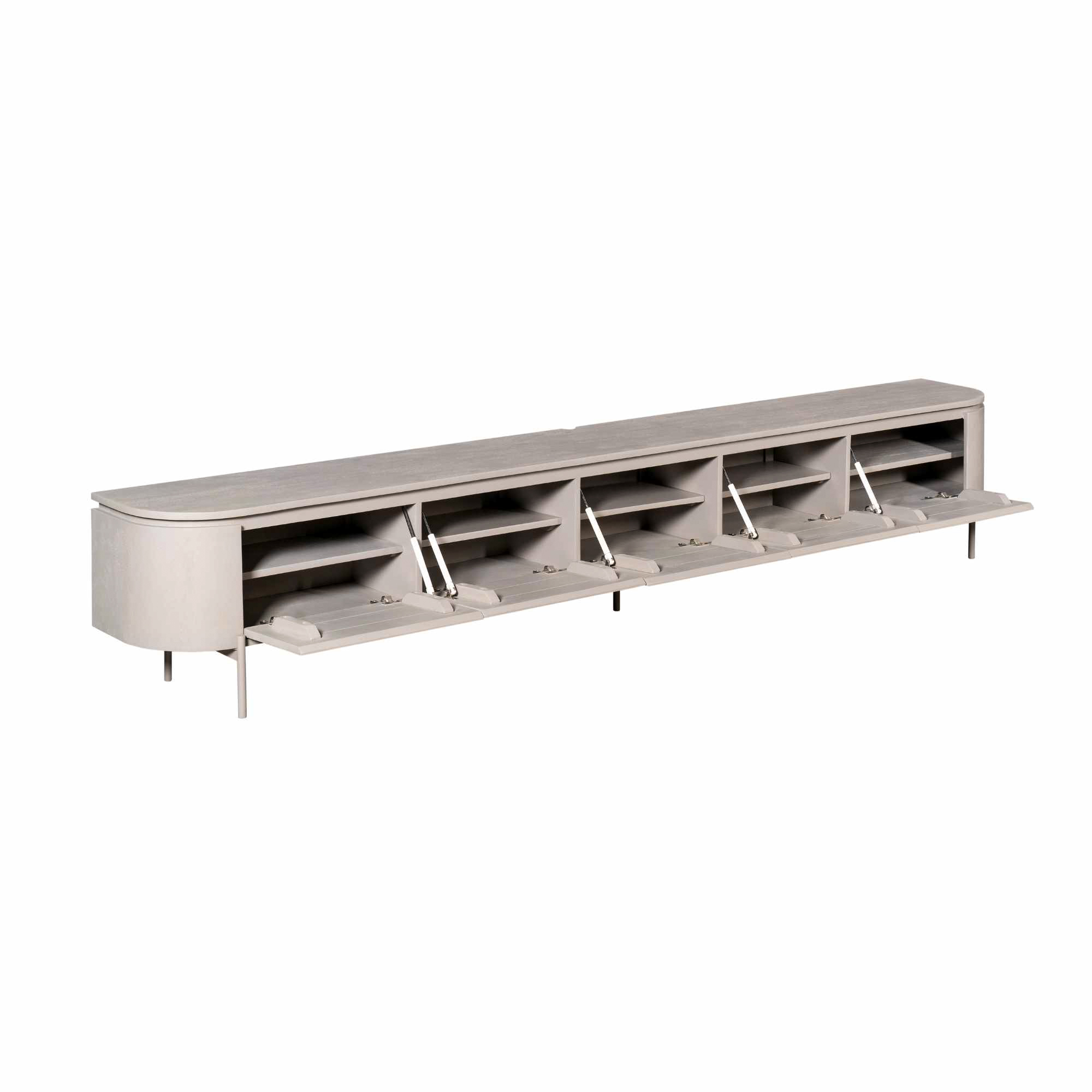 STF-1725_26 Tv meubel Excellent Taupe Mangohout 280 cm - Image 27
