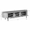 STF-1722_10 Tv meubel Excellent Taupe Mangohout 160 cm - Image 11