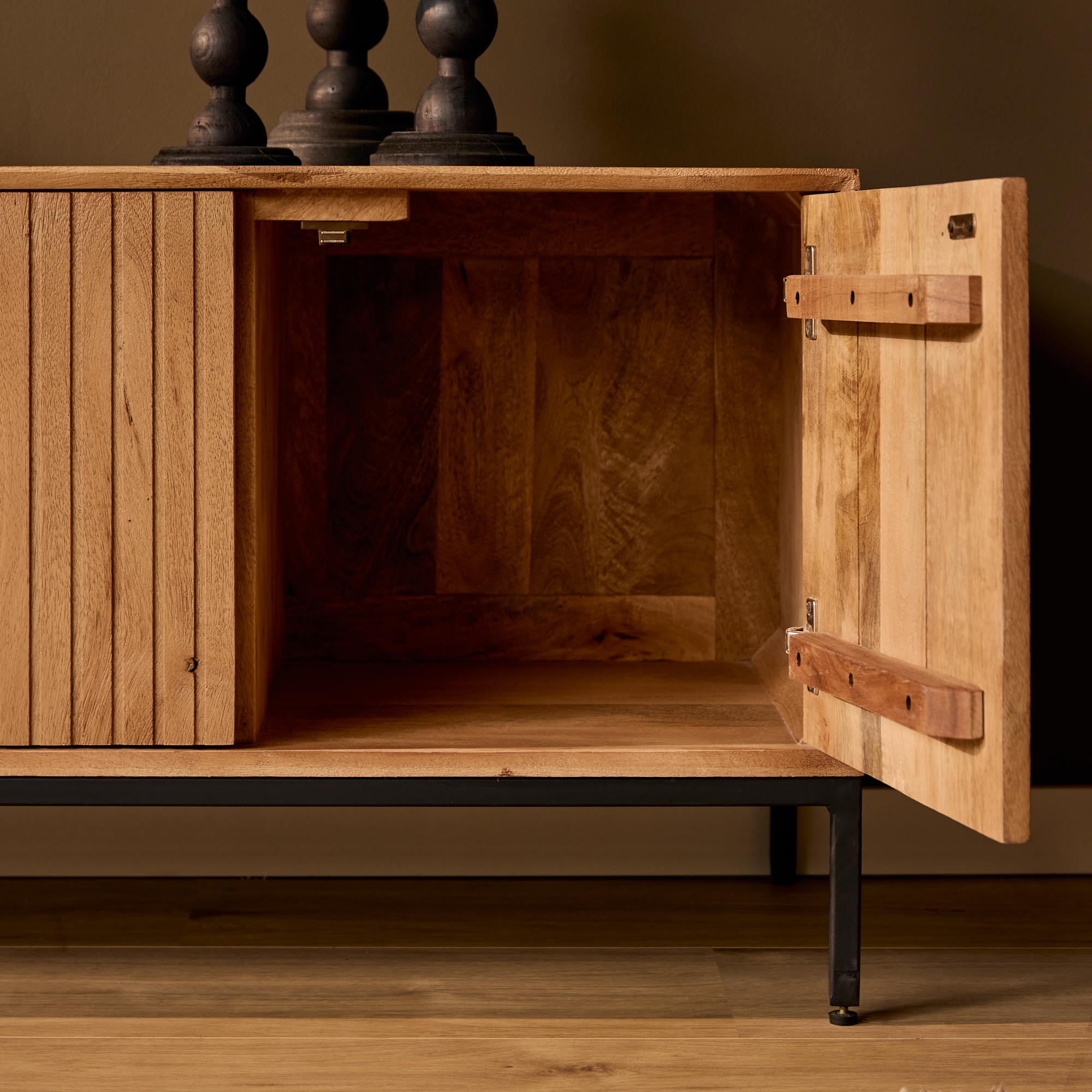Tv meubel Madison Naturel Mangohout 165 cm - Image 4