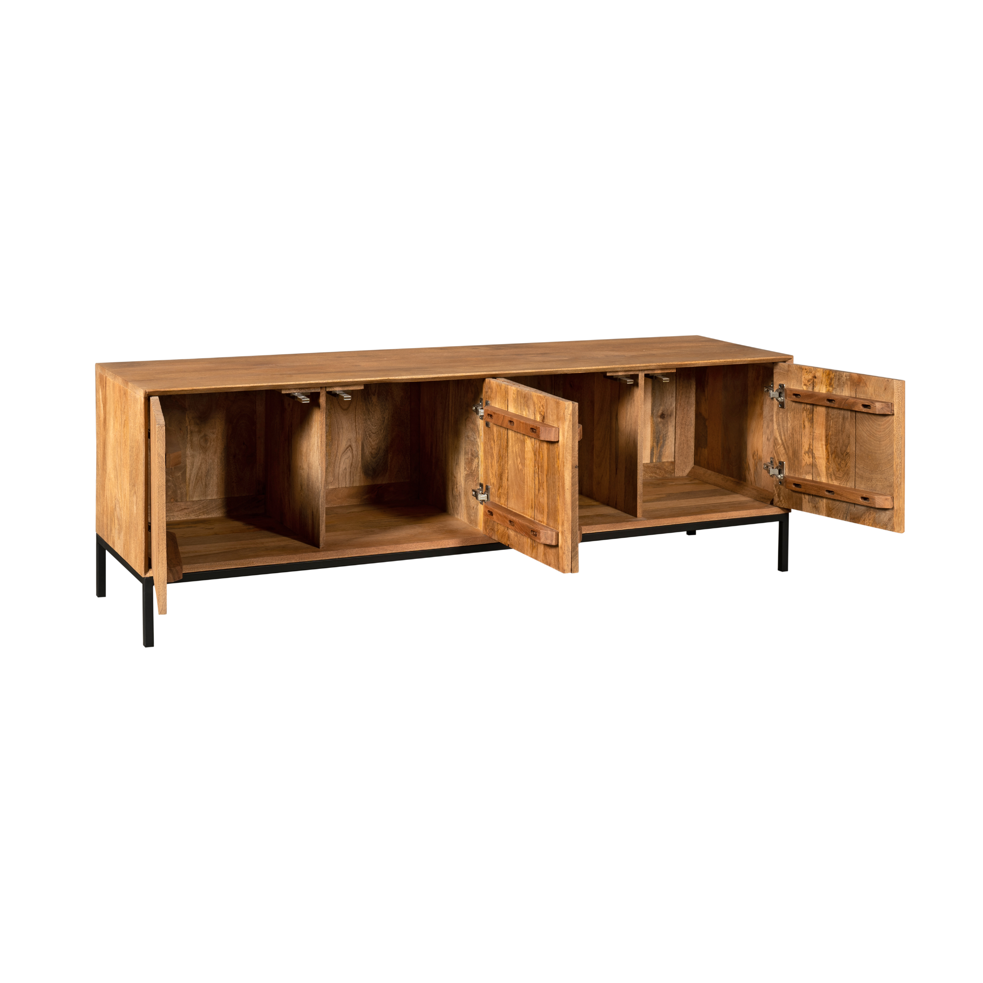 Tv meubel Madison Naturel Mangohout 165 cm - Image 20