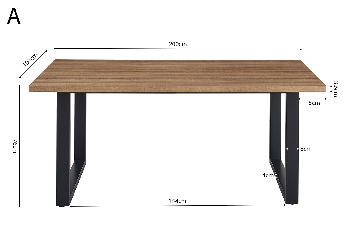 Image 6 for SALE - Tafel Alexander 200 cm Decor Oude Eik
