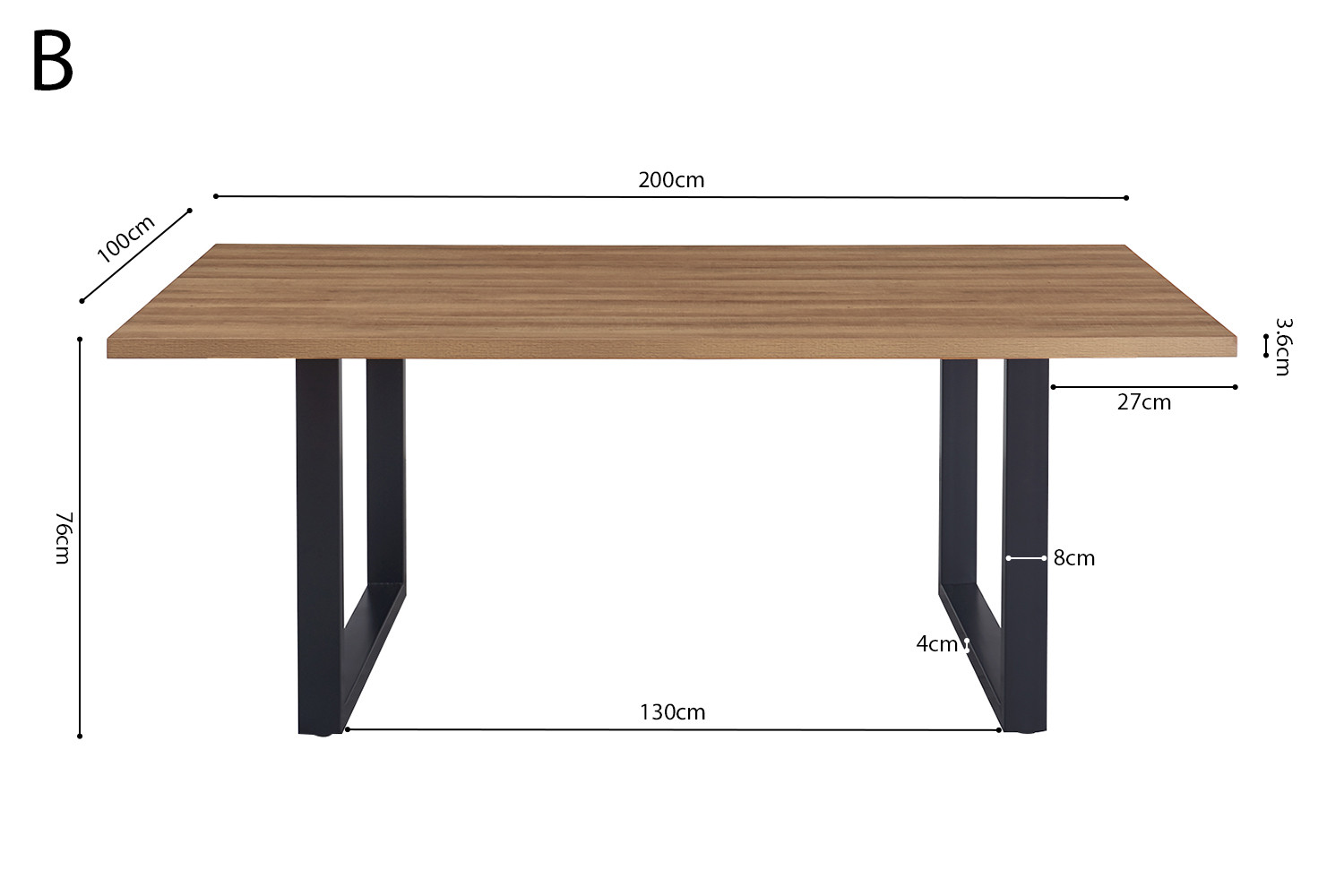Image 7 for SALE - Tafel Alexander 200 cm Decor Oude Eik