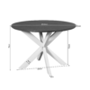 STF-7811_4 Ronde eettafel Madison Naturel Mangohout 110 cm - Image 5