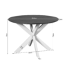 STF-7812_4 Ronde eettafel Madison Naturel Mangohout 130 cm - Image 5