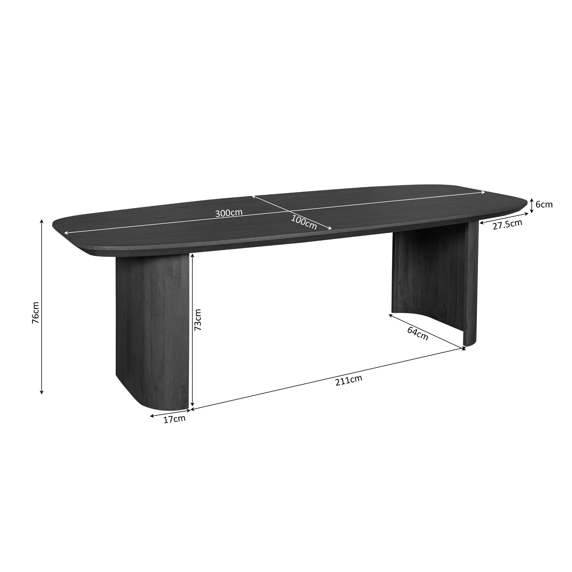 Eettafel Maré Bruin Mangohout 300 cm - Image 7