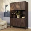 Vakkenkast Madison XL Bruin Mangohout 135 cm - Image 10