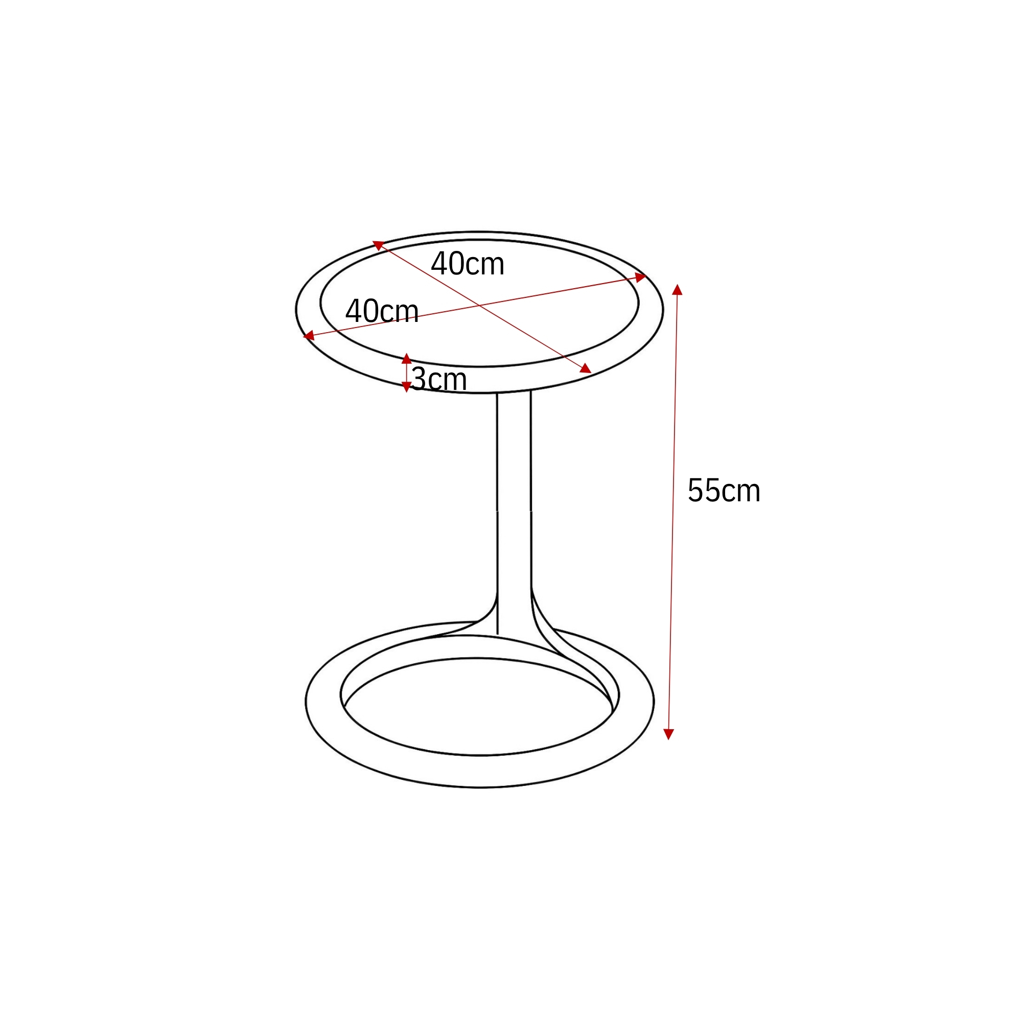 Salontafel Elias Wit MDF 60 cm - Image 11