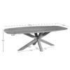 STF-2616_5 Deens ovale eettafel Nina Naturel Mangohout 210 cm - Image 6