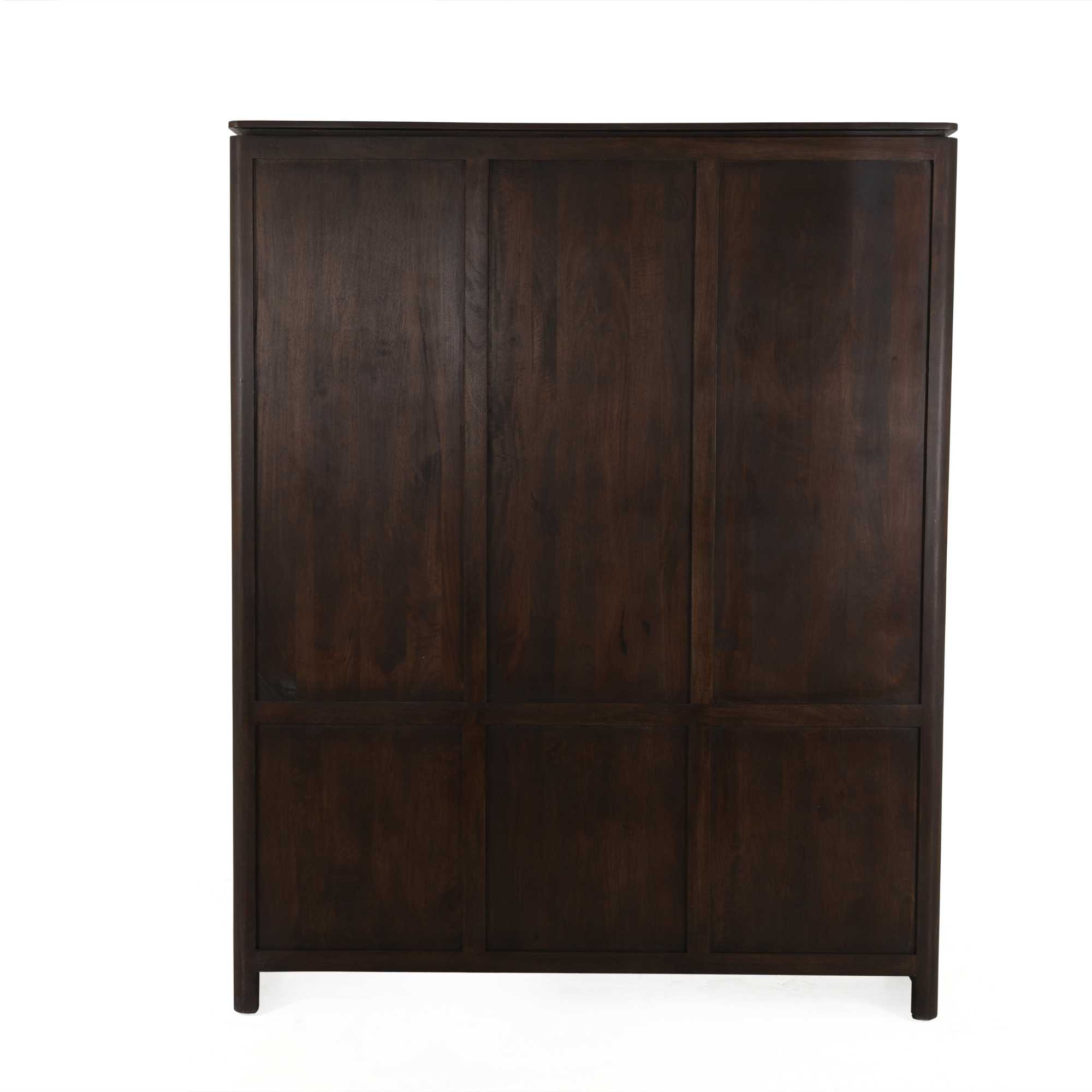Vakkenkast XL Dallas Bruin Mangohout 160 cm - Image 9