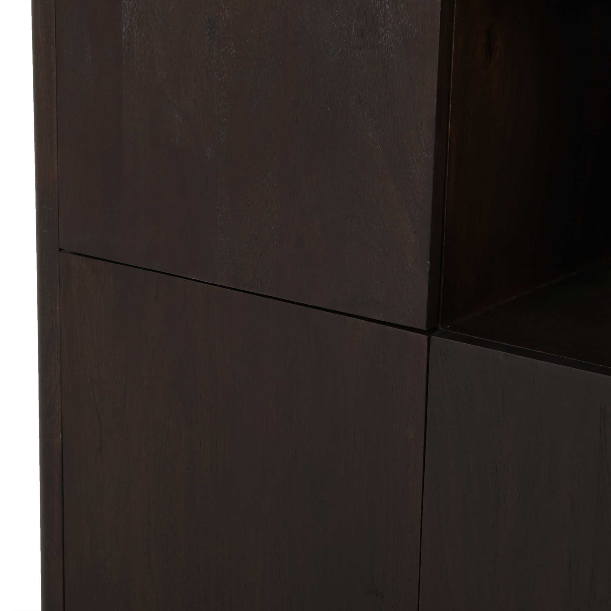 Vakkenkast XL Dallas Bruin Mangohout 160 cm - Image 10