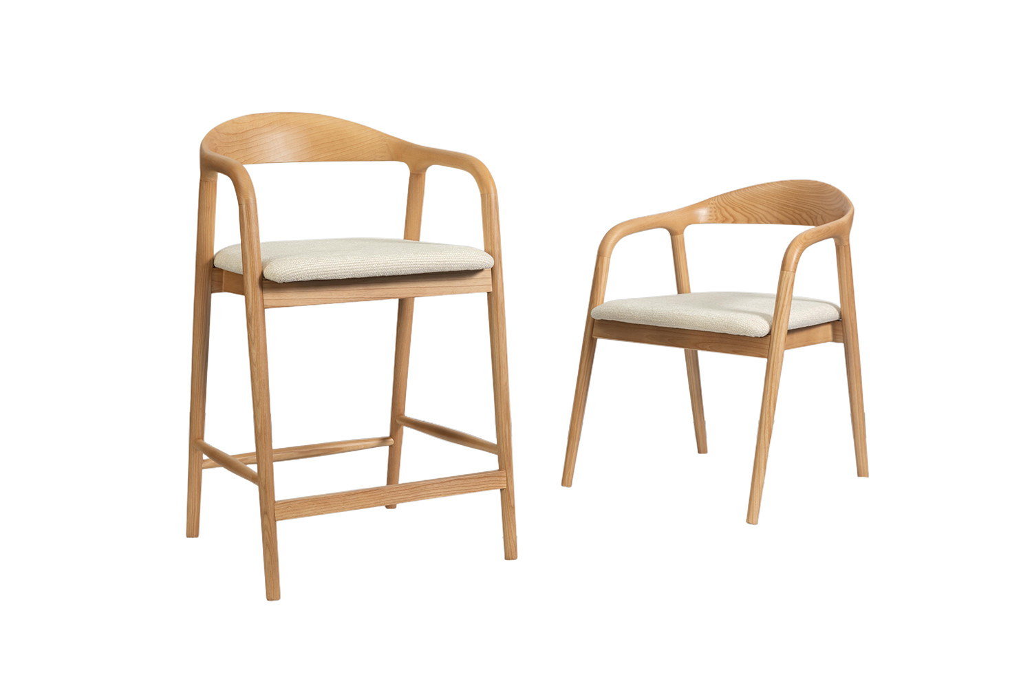 Image 13 for NEW - Counterstoel Claire Essenh. Naturel Milan 103 Beige Gemonteerd