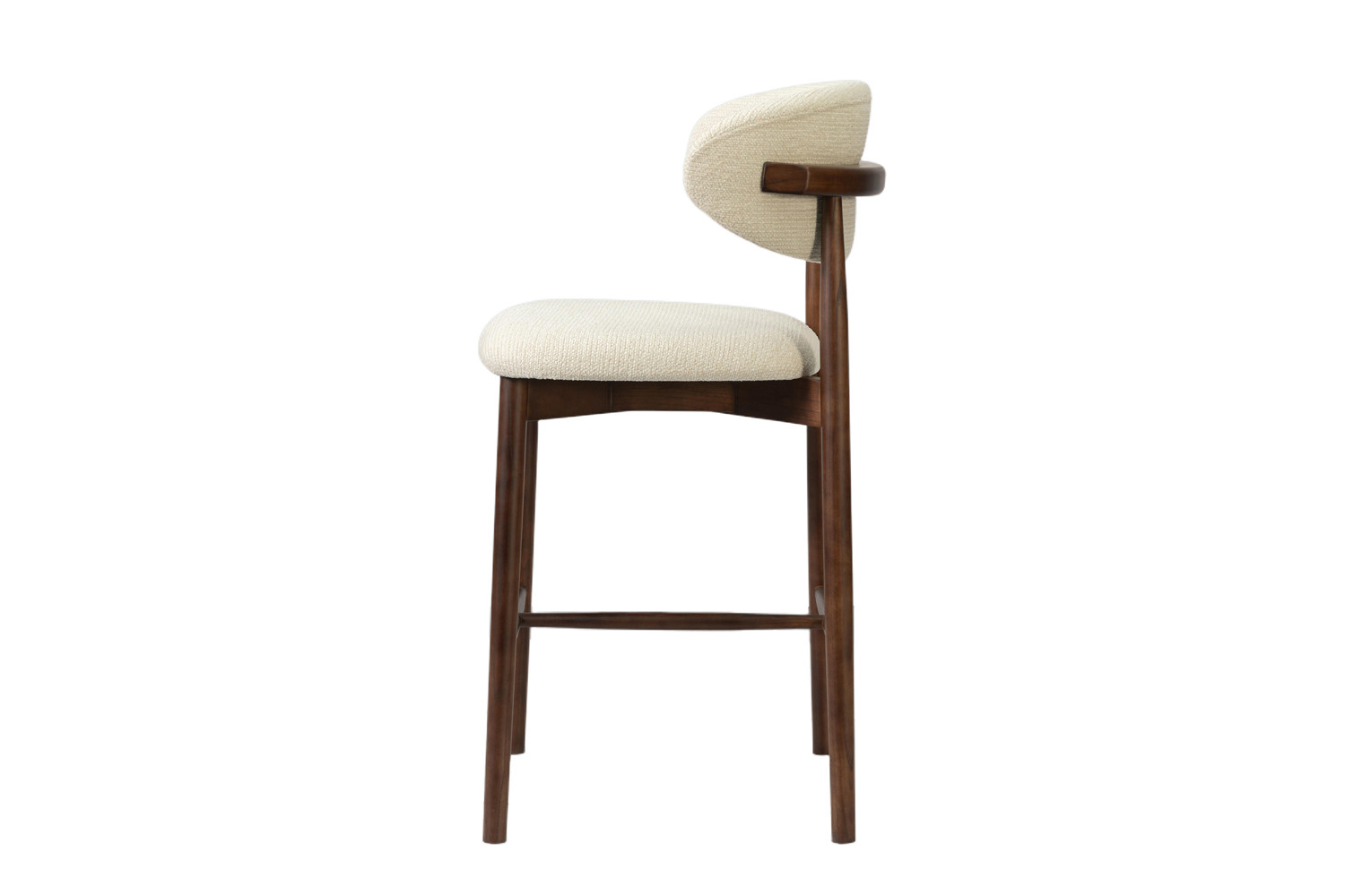 Image 6 for NEW - Counterstoel Clara Essenhout Walnoot - Ote Milan 103 Beige