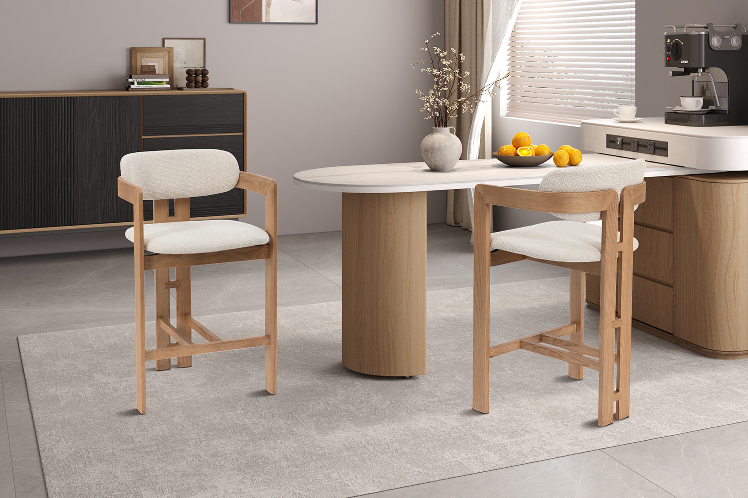Image 3 for NEW - Counterstoel Camille Essenhout Naturel Ote Milan 103 Beige