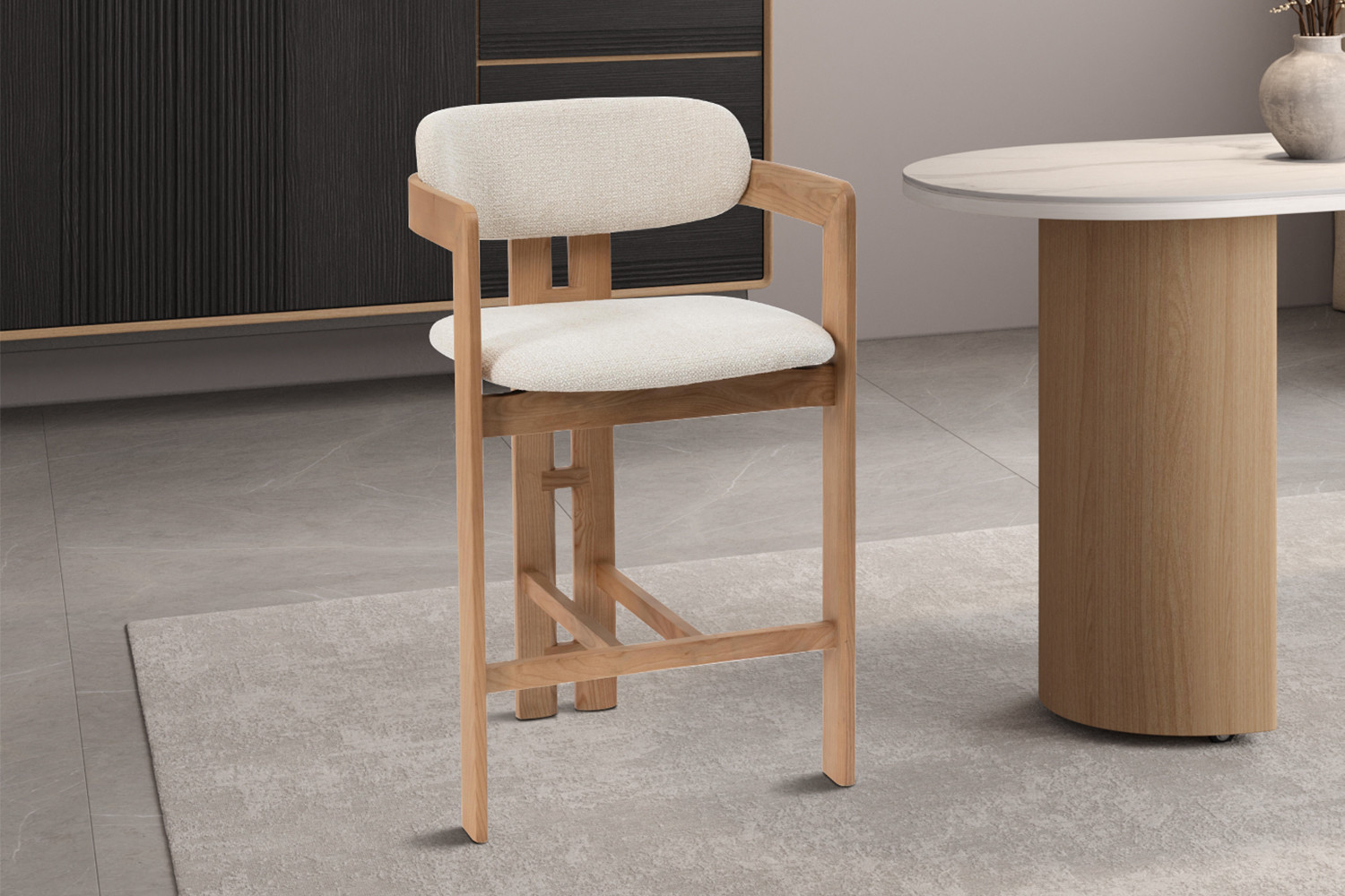 Image 2 for NEW - Counterstoel Camille Essenhout Naturel Ote Milan 103 Beige