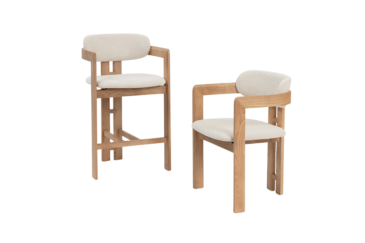 Image 15 for NEW - Counterstoel Camille Essenhout Naturel Ote Milan 103 Beige